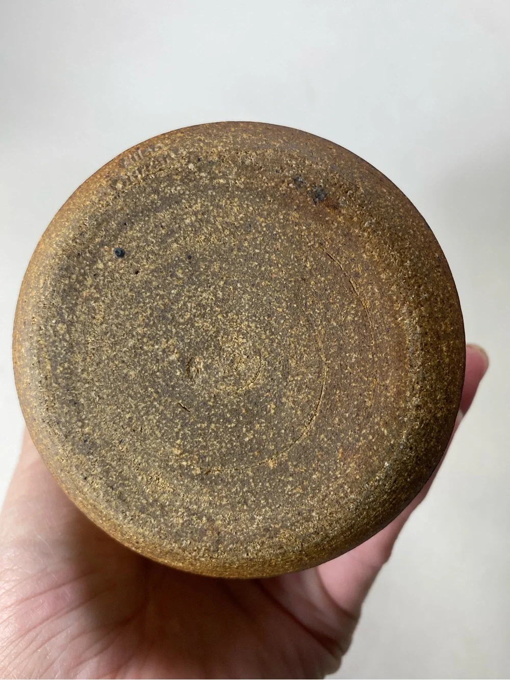 Studio Pottery Artist Signed Ellen Currans Ceramic Shaker Cork Stopper Oregon